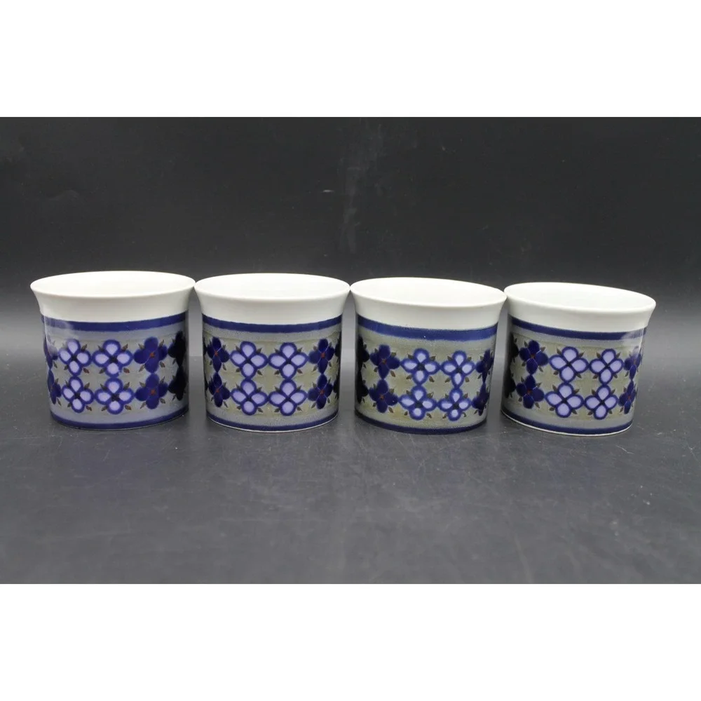Vintage Royal Doulton Lambeth Tangier LS1005 Set of 4 Cups & Saucers England